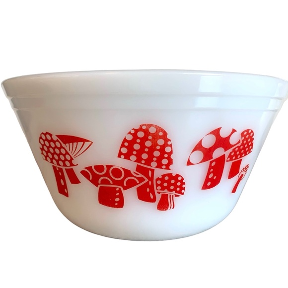 Federal Glass Other - Vintage 8” Red Federal Glass Mushroom Bowl